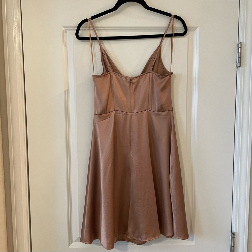 Express Bronze Wrap-Waist Dress (Size S) - Picture 2 of 2